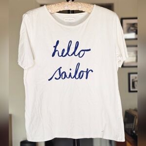 Chinti & Parker Hello Sailor White Tee